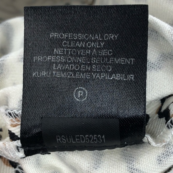 Tibi skirt leopard print jacquard swing flare cream black size 2 - Picture 10 of 11